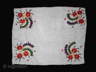 Small collection of Ottoman area embroidered napkins and towel (21 pieces). First half 20th. century. Please ask for more photos and infos.           