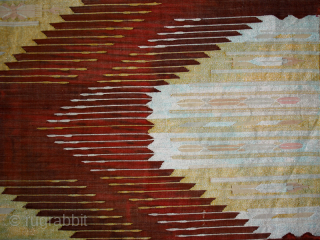 Pair of textiles cod. 0673. Silk metal threads. Aleppo – Siria. Late 19th. century. Measurement cm. 70 x 296 each ( 27.5 x 116.5 inches each). Very good condition with some missing ...