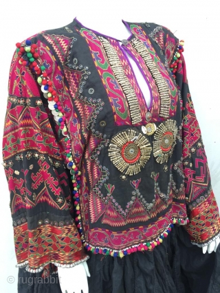 Tribal Jumlo Wedding dress from Indus Kohistan valley of Pakistan 
The embroidery is silk and complete handmade 
In excellent condition
             