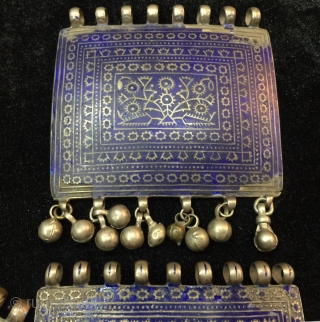 Tribal Multan enameled silver pendants from Multan ,  Pakistan 
Complete handcrafted and hand enameled                  