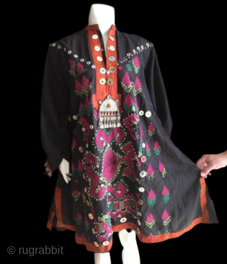 Tribal old Indus Kohistan valley Woman dress called Jumlo 
Complete hand embroidered 
Please note there are 3 dresses , The given price is for each        