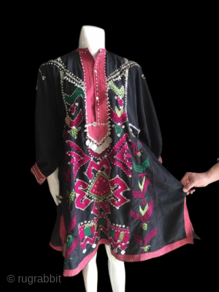 Tribal old Indus Kohistan valley Woman dress called Jumlo 
Complete hand embroidered 
Please note there are 3 dresses , The given price is for each        