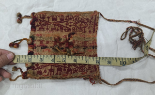 Early " chuspa " (coca leaf bag) 
Before 19th century 
For price and details please contact 
nooristanartgallery@yahoo.com                