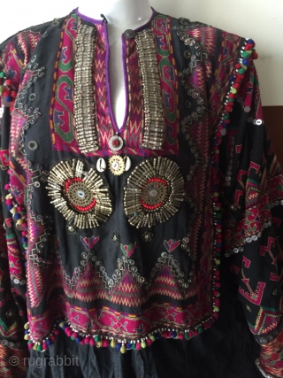 Tribal old Jumlo Wedding dress from Kohistan valley of Pakistan 
Complete handcrafted,  the embroidery is very fine handmade and silk 
In its best condition 
       