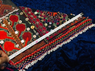 Tribal Kohistan Valley headdress.Completly hand embroidered done with silk threads. In best condition.Please check images for size.The measurement is in inches.            