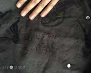 Tribal old large textile from India.Hand Embroidery
Circa early to mid 20th century                     