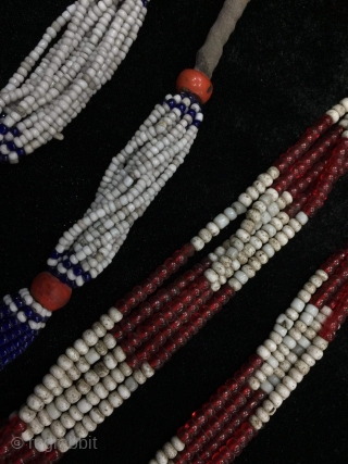Tribal Pashtun antique beaded necklaces from swat valley of Pakistan.
In original stringing and good condition                  