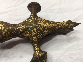 Mughal era 17th century Sword handle , gold work hand crafted                      