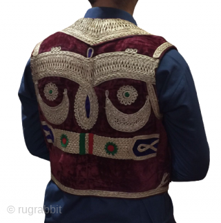 Afghan men's vest , handcrafted from mid 20th c Afghanistan 
In excellent condition.                    