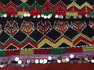Tribal Nuristan/Kohistan valley bridal wedding shawl.
The embroidery is very finely done complete handmade with silk threads.
in best condition.The embroidery is very exquisite that it took several months to complete.A very special and  ...