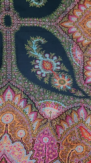 Beautiful Extraordinary Fine French Paisley FM Shawl Size 138.inches long 62. Width
Perfect Condition Beautiful Colour.                  