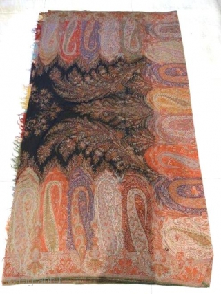 a beautiful Indian Paisley Long shawl in perfect condition with some little holes.Colors are perfect.
Size 160.Inches Length 66.Inches Width              