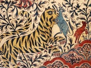 a beautiful Kalamkari in perfect condition 19th century. Size 73.5*45inches

                       