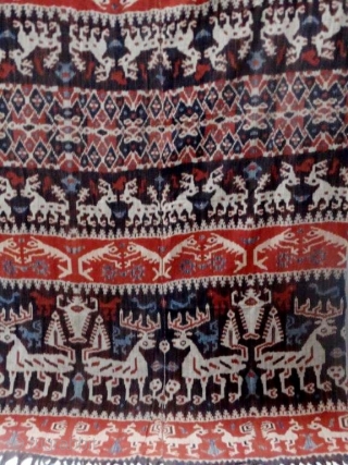 The item you just saw is an extraordinary, single of its kind, extraordinary hand loomed vintage IKAT PANEL from SUMBA, INDONESIAN from the early 20th century. This is a Genuine Old and  ...