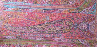  Beautiful French/Indian paisley long shawl in Perfect condition and fresh colour
Size 160.Inches Length 66.Inches Width                 