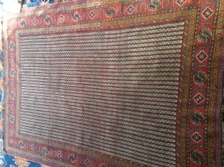 Old Kamseh rug in good condition low pile,, has a nice design and colours, side cords or shirazis were redone.
Size 185 x 135 cm.
Good price.
        