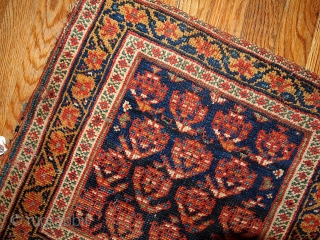 #1B356 collectible Persian "Malayer" bag 1.8' x 1.10' 1880,in original condition: has some age ware.                  