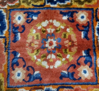 #1B546  Hand made antique collectible Chinese Ningsha rug 1.1' x 1.9' ( 33cm x 58cm) C.1880                
