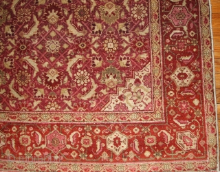 #1B147  Hand made antique Indian Amritsar rug 6.11' x 9.7' ( 216cm x 295cm ) C.1900                