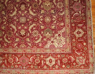 #1B147  Hand made antique Indian Amritsar rug 6.11' x 9.7' ( 216cm x 295cm ) C.1900                