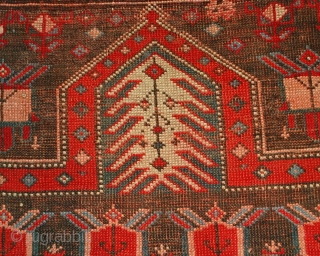 #1B476  Hand made antique Caucasian Karabagh rug 2.10' x 4.11' ( 90cm x 153cm ) C.1890                