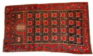 #1B476  Hand made antique Caucasian Karabagh rug 2.10' x 4.11' ( 90cm x 153cm ) C.1890                