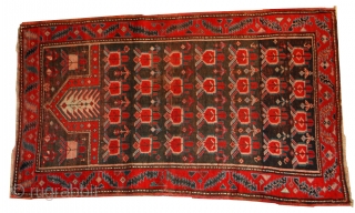 #1B476  Hand made antique Caucasian Karabagh rug 2.10' x 4.11' ( 90cm x 153cm ) C.1890                