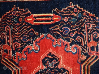 Handmade antique Persian pair of Senneh rugs 1.7' x 2.6' ( 52cm x 80cm ) 1900s - 1C359

               