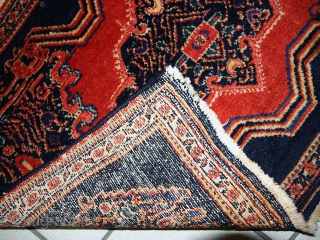 Handmade antique Persian pair of Senneh rugs 1.7' x 2.6' ( 52cm x 80cm ) 1900s - 1C359

               