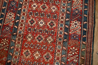 #1B477  Hand made antique Caucasian Chichi rug 4.2' x 5.5' ( 128cm x 167cm ) C.1880                