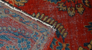 #1B485 Hand made antique Persian Mahal Vagireh rug 2,1' x 3,10' ( 64cm x 121cm ) 1900.C 
               