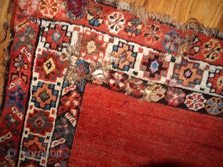 Handmade antique Persian Kurdish runner 3.2' x 12.2' ( 97cm x 371cm ) 1900 - 1B444                 