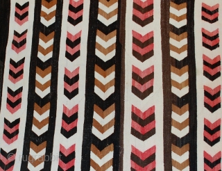 #1B550  Hand made antique Native American Navajo baby blanket rug 3' x 3.11' ( 91cm x 120cm) 
              