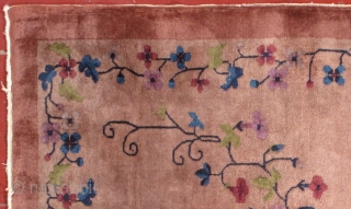 Handmade antique art deco Chinese rug 3' x 6' ( 91cm x 183cm ) 1930s - 1B456                