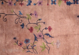 Handmade antique art deco Chinese rug 3' x 6' ( 91cm x 183cm ) 1930s - 1B456                