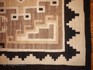 #1B62 American Navajo rug 4.6' x 7.5' c. 1880                        