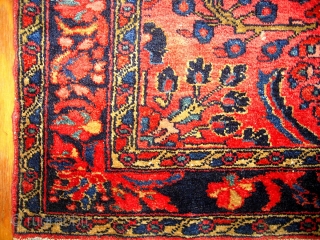 #1C114  Hand made antique Persian Lilihan rug 3' x 5' ( 91cm x 152cm ) C.1920                