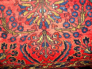 #1C114  Hand made antique Persian Lilihan rug 3' x 5' ( 91cm x 152cm ) C.1920                