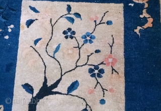 #1B566  Handmade antique Peking Chinese rug 2.7' x 5' ( 82cm x 152cm ) 1900.C
                 