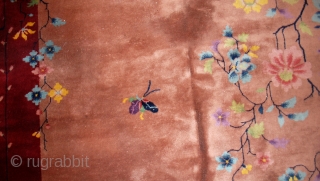 Handmade antique art deco Chinese rug 6.1' x 16.10' ( 186cm x 517cm) 1930s - 1B468                 
