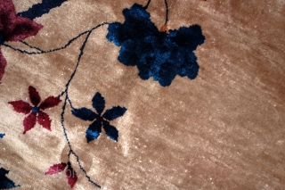 Handmade antique art deco Chinese rug 11.4' x 15.8' ( 347cm x 481cm) 1920s - 1B469                 