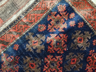 Handmade antique Afghan Baluch salt bag 2.1' x 2.6' ( 66cm x 80cm ) 1880s - 1C368                