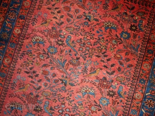 #1B129  Hand made antique Persian Lilihan rug 4.1' x 6.4' ( 125cm x 195cm) 1920.C
                 