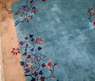 Hand made antique art deco Chinese rug 8.10' x 11.6' ( 273cm x 353cm) 1930 - 1B471                