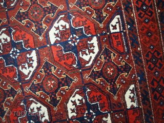 Handmade antique Afghan Baluch rug 3.6' x 7.3' ( 112cm x 223cm ) 1900 - 1C375                 