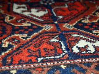 Handmade antique Afghan Baluch rug 3.6' x 7.3' ( 112cm x 223cm ) 1900 - 1C375                 
