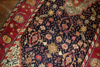 Handmade antique Caucasian Karabagh rug 4.5' x 11.6' ( 137cm x 353cm ) 1880s - 1B492                 