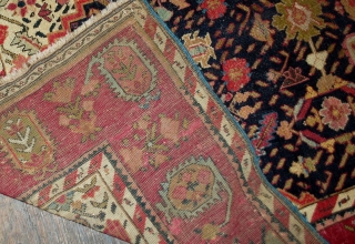 Handmade antique Caucasian Karabagh rug 4.5' x 11.6' ( 137cm x 353cm ) 1880s - 1B492                 