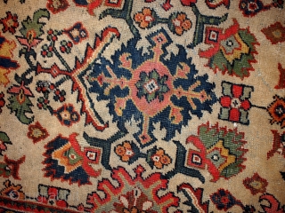 #1B98 Persian "Mahal" rug 7' x 10.4' 1900, in original good condition.                     