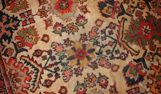 #1B98 Persian "Mahal" rug 7' x 10.4' 1900, in original good condition.                     